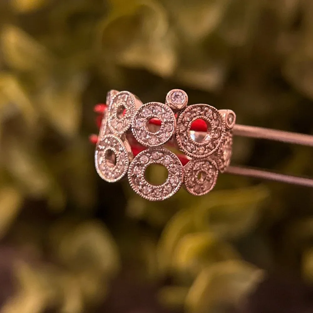 Sparkling Multi-Circles Design‎ Ring